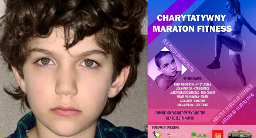 10 letni Piotruś z Chocenia jest ciężko chory. Organizują charytatywny maraton