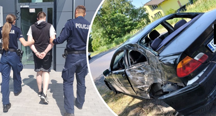 Region: Uderzył w drzewo i dachował. Potem uciekł z miejsca zdarzenia [ZDJĘCIA]