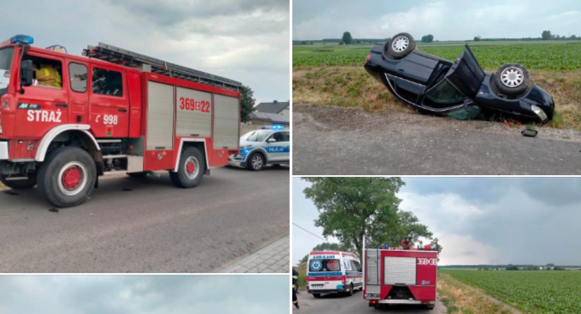 Audi dachowało w Sarnowie w Gminie Lubraniec. Kierowca był kompletnie pijany