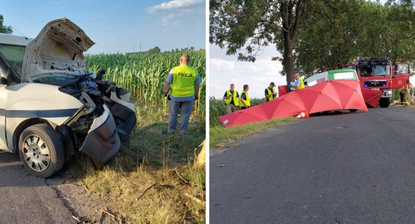 Tragedia na drodze w regionie. Nie żyje 50-latek. Fiat uderzył w przydrożne drzewo [ZDJĘCIA]