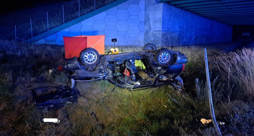 Śmiertelny wypadek na DK91. 4 osoby przewiezione do szpitala. Nie żyje pasażerka [ZDJĘCIA]