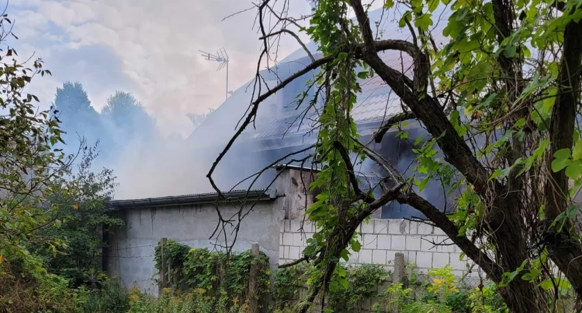 Pożar domu i budynków gospodarczych we Włocławku[ZDJĘCIA]