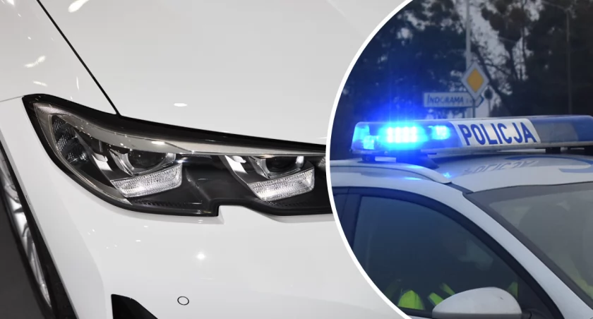 Kolizja nieoznakowanego policyjnego BMW we Włocławku. Uderzył w niego 73-letni kierowca