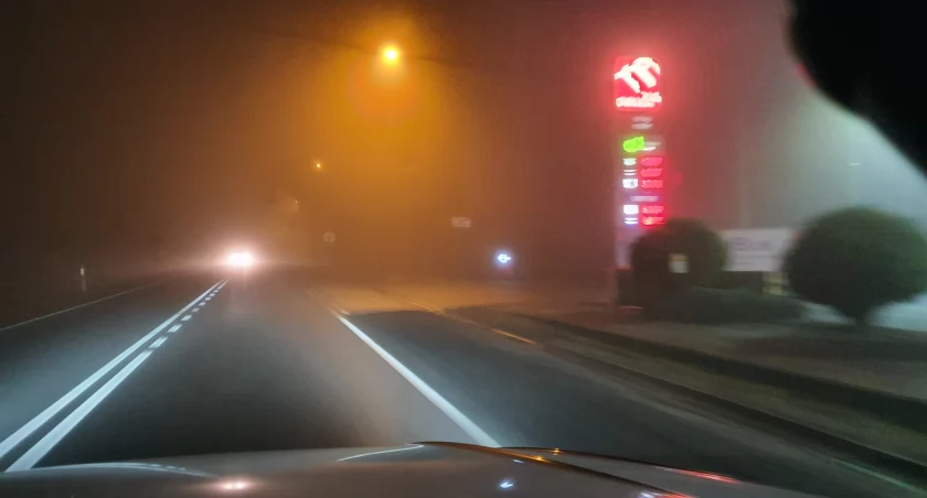 Katastrofalne warunki na drogach Włocławka i powiatu. Gęsta mgła spowiła Kujawy [ZDJĘCIA VIDEO]