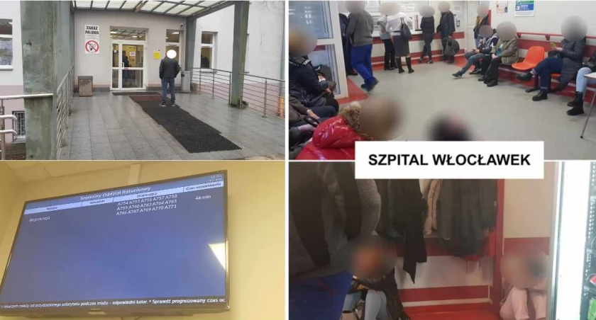 Tłum na SOR we Włocławku, brak krzeseł i książki skarg i wniosków. Pacjenci mają dość wielogodzinnego czekania
