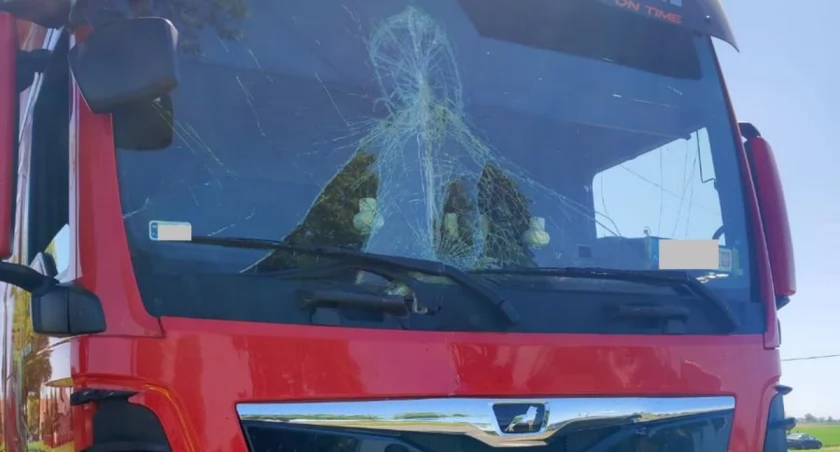 Zderzenie ciężarówek na drodze krajowej nr 62 w regionie