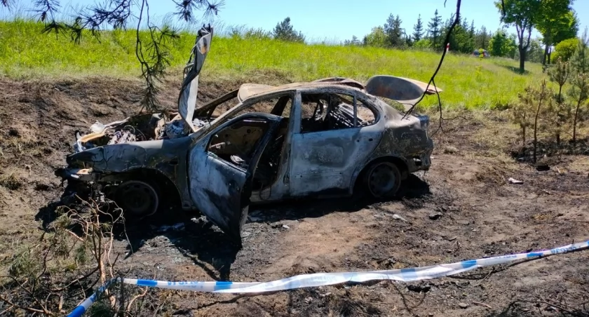 20 latka uderzyła w sarnę potem w drzewo. Samochód stanął w płomieniach