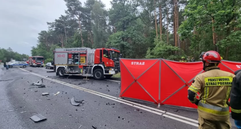 Tragiczny wypadek w regionie. Zderzenie dwóch osobówek i ciężarówki [ZDJĘCIA]
