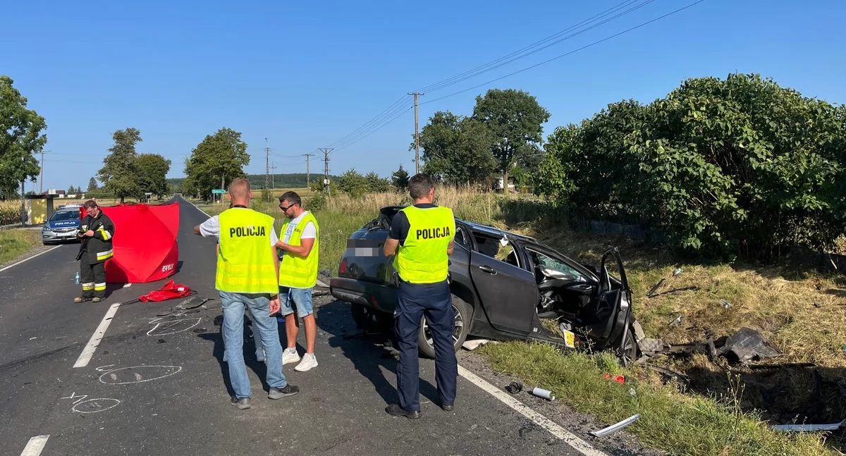 Tragiczny wypadek. Dwie osoby zginęły, dwie w tym 2-letnie dziecko trafiły do szpitala 