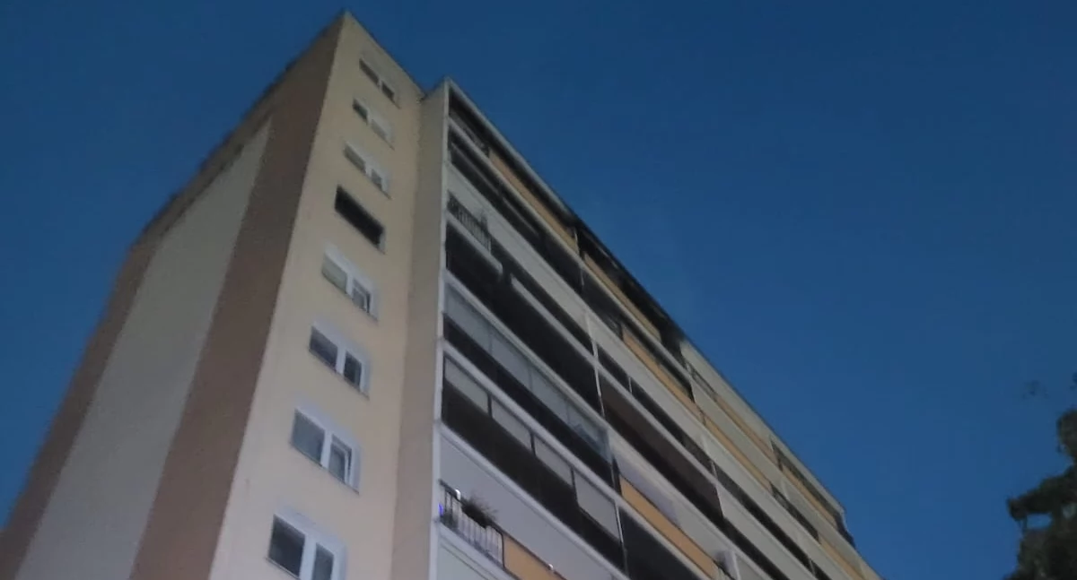 Pożar na 11 piętrze w bloku we Włocławku