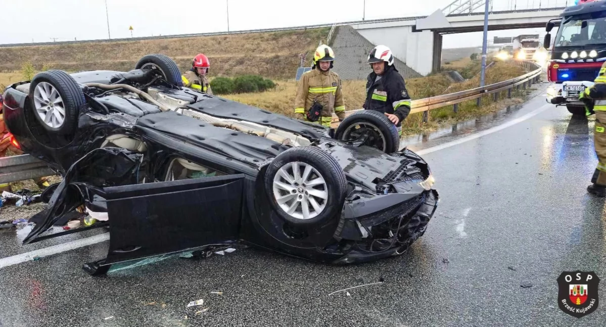 Wypadek na A1 pod Włocławkiem [ZDJĘCIA]