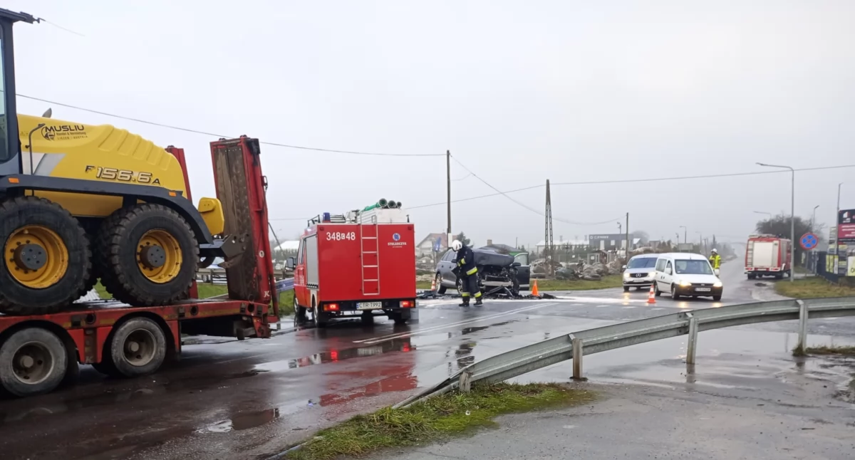Groźny wypadek w regionie: Kierowca Audi trafił do szpitala