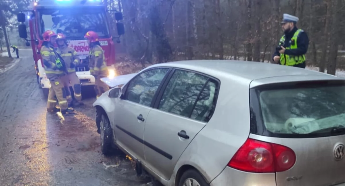Samochód uderzył w drzewo w Józefowie 