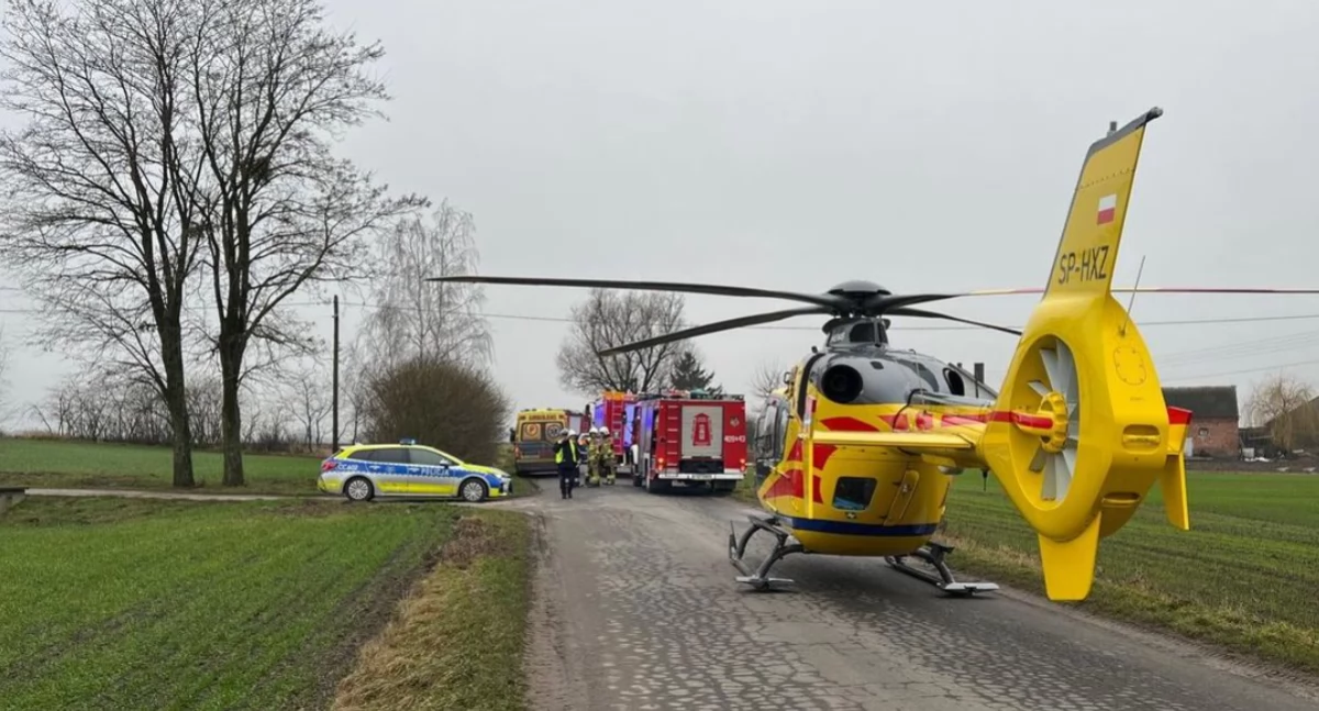 Dramatyczny wypadek w regionie: 9-latka trafiła do szpitala helikopterem