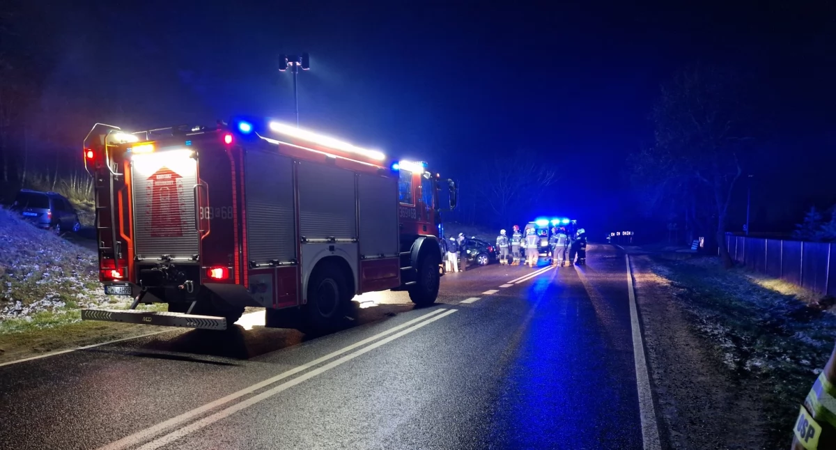 Dachowanie pod Włocławkiem. Auto wpadło do rowu