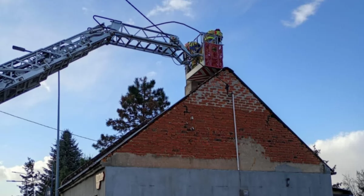 Silny wiatr nad Włocławkiem i powiatem: Połamane drzewa, zerwane dachy i pożary