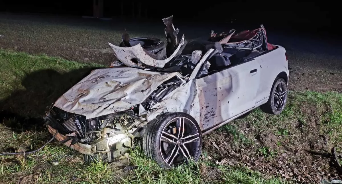 Śmiertelny wypadek w regionie. Audi dachowało, zginął kierowca