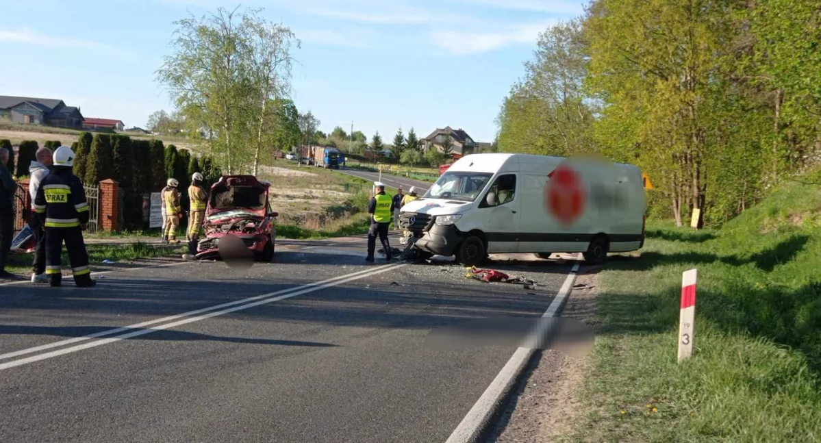 Poważny wypadek na DK67 w Bogucinie. Dwie osoby poszkodowane