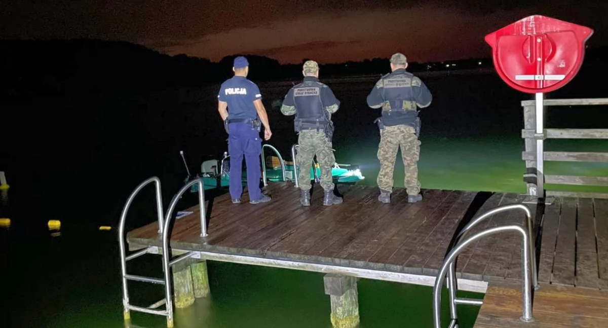 Nocna akcja na Jeziorze Głuszyńskim. Policjanci i strażnicy przeciw kłusownikom