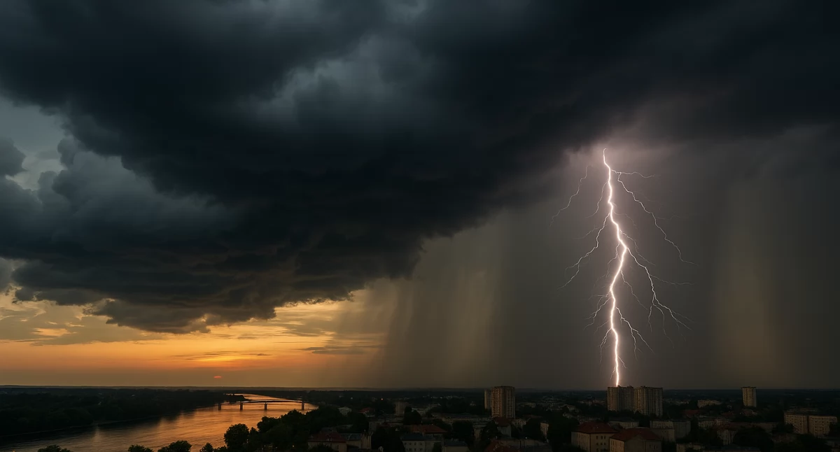 Burza we Włocławku – ostrzeżenie IMGW. Możliwe intensywne opady i grad