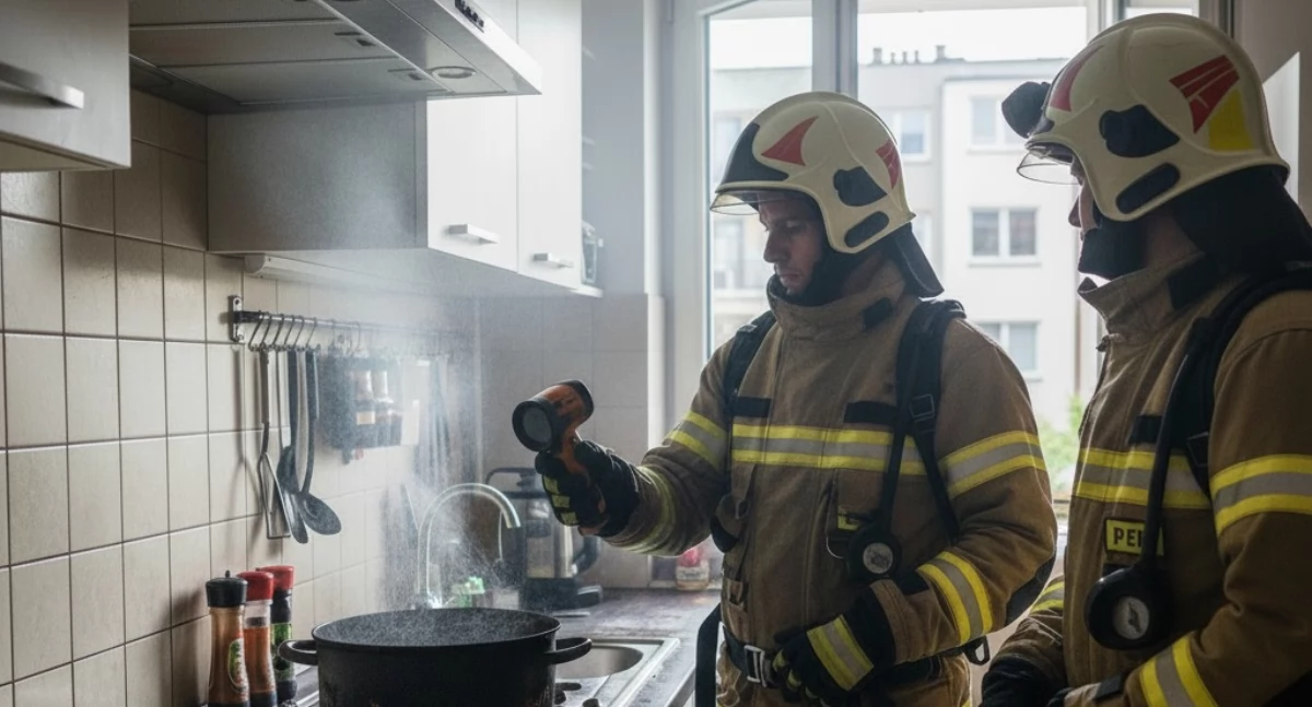 Cztery zastępy straży we Włocławku. Alarm przez przypaloną potrawę