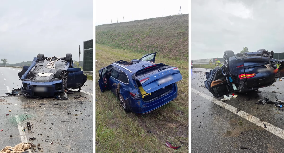Ulewne deszcze sparaliżowały A1 pod Włocławkiem. Seria wypadków na autostradzie