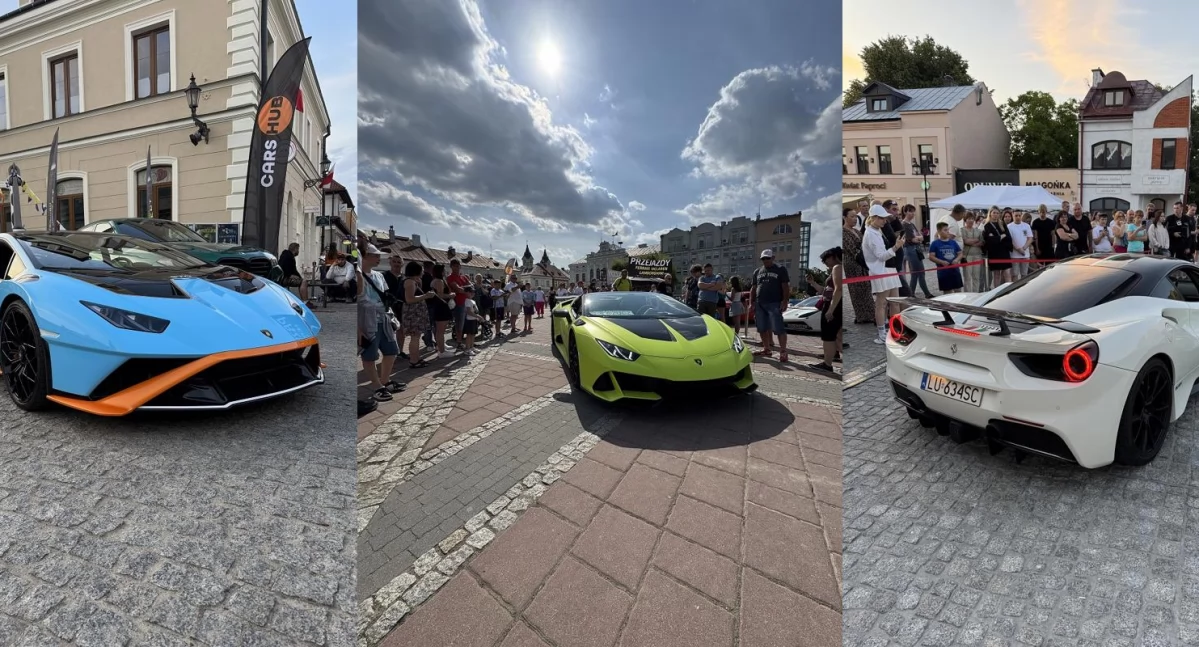 Supersamochody we Włocławku 2025 – Lamborghini, Ferrari i McLaren na Starym Rynku