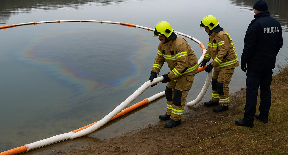 Zanieczyszczenie Jeziora Czarne. Strażacy zabezpieczyli substancję, policja prowadzi postępowanie