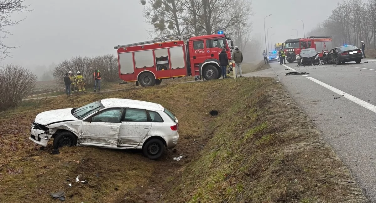 Zderzenie czterech pojazdów w regionie