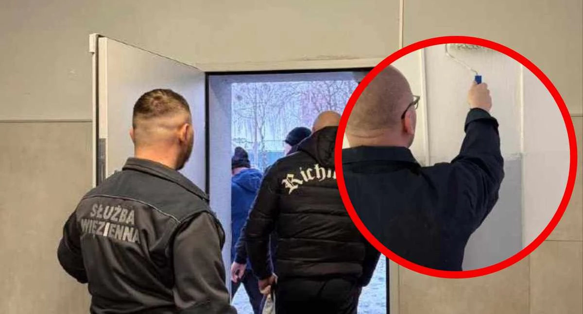 Osadzeni z Zakładu Karnego we Włocławku odświeżają sale lekcyjne w SP 23