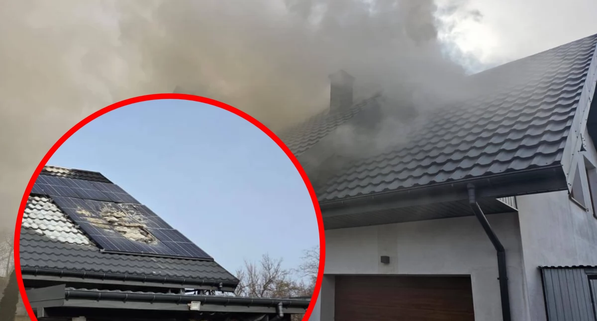 Groźny pożar w Dobrem w powiecie radziejowskim. Dach w ogniu