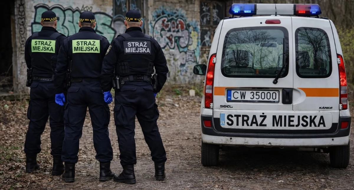 Niecodzienna interwencja we Włocławku. Puszki sprayu, drabina i wycięte drzewa