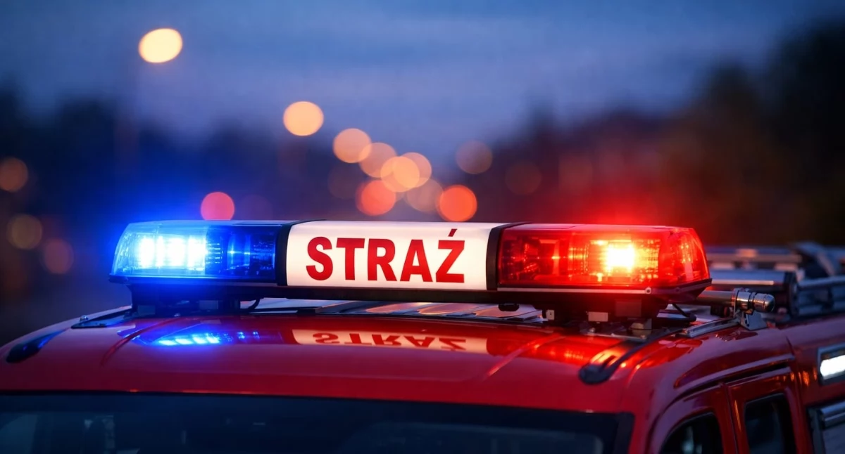 Policja, straż i ratownicy pod wieżowcem we Włocławku. Mężczyzna w oknie na 11 piętrze