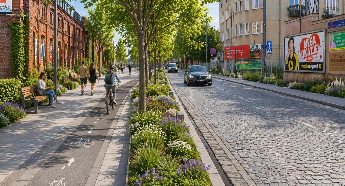 Od placu Łokietka do Wzorcowni. Radna pyta o nową trasę dla pieszych i rowerów