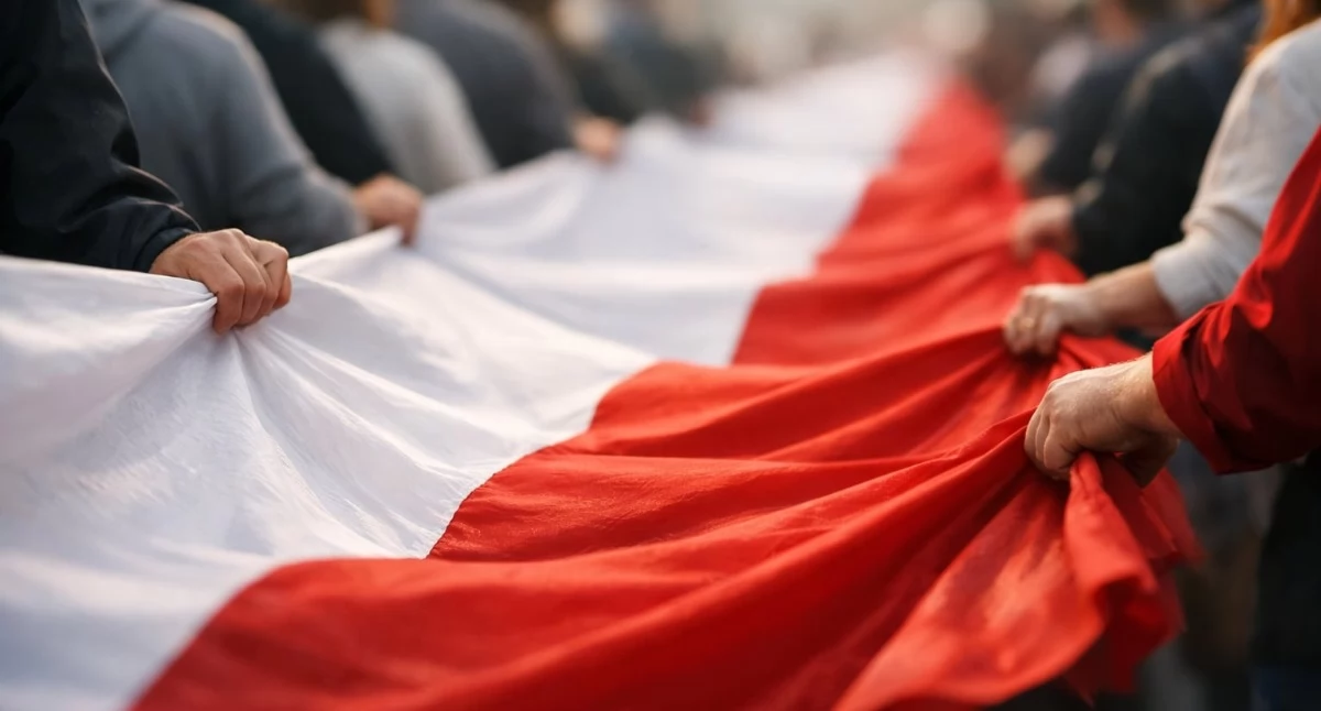 Majówka w Brześciu Kujawskim: 70-metrowa flaga i wspólne świętowanie