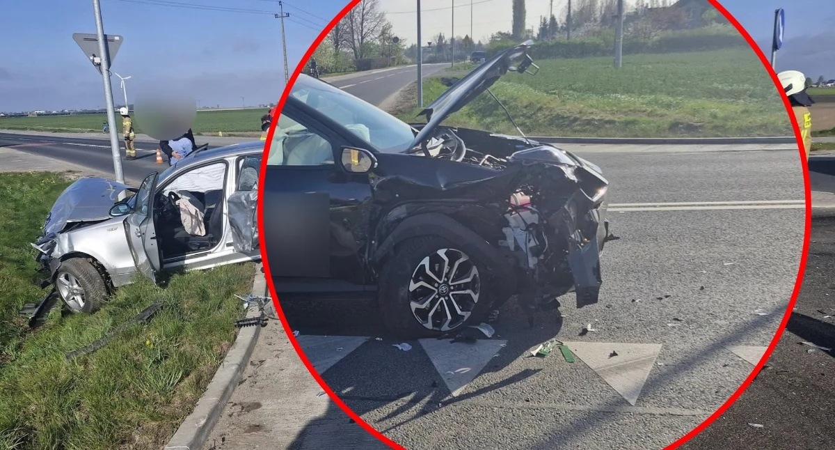 Wypadek na obwodnicy Lubrańca. Jedna osoba trafiła do szpitala