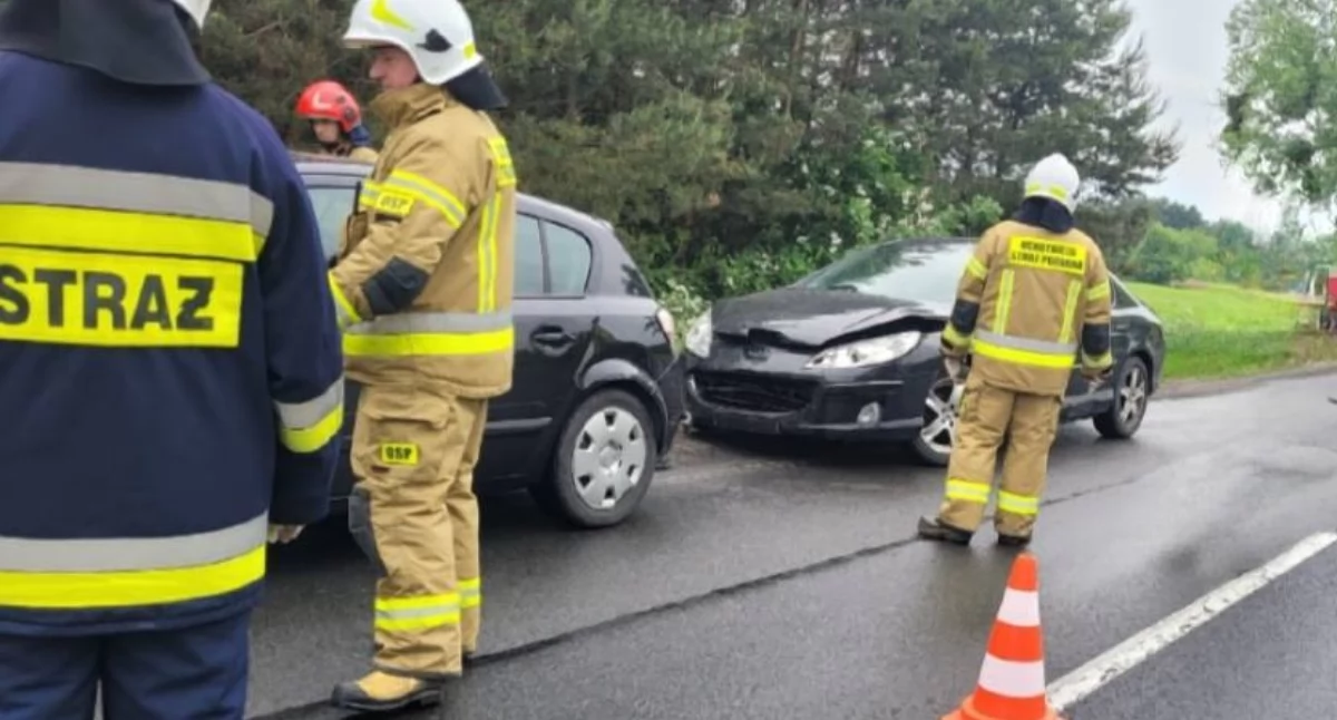 Zderzenie trzech samochodów na DK62 w Gminie Włocławek.ZDJĘCIA