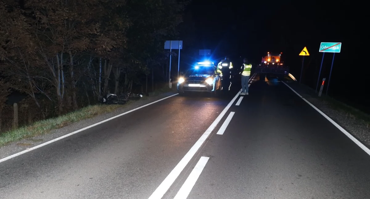 Dramatyczny wypadek w Głowińsku. Nie żyje 32-letni motocyklista