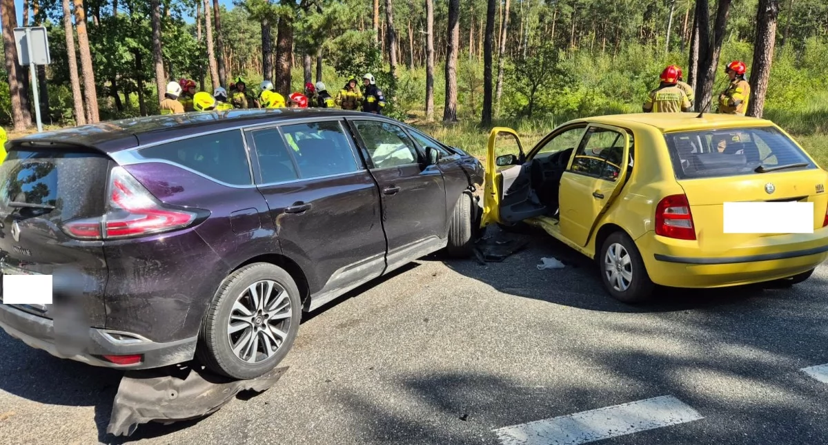 Wypadek pod Włocławkiem. Dwa samochody zderzyły się na DK91