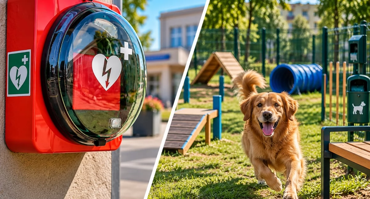 Dwa projekty i jeden głos. Mieszkańcy Lubrańca zdecydują: defibrylatory AED czy Park Czterech Łap?