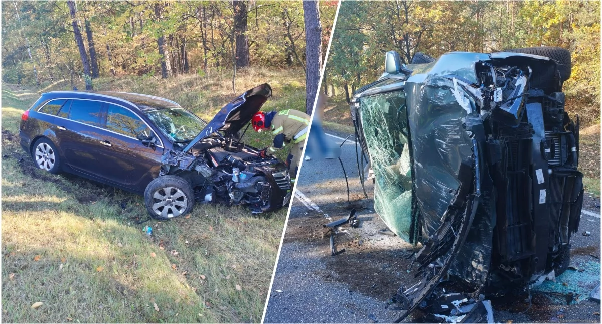 Wypadek na DK62 pod Włocławkiem. Trzy osoby w szpitalu, w tym noworodek. Droga zablokowana