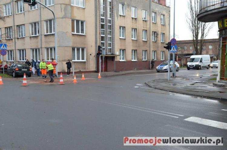 Zderzenie trzech samochodów w centrum Włocławka
