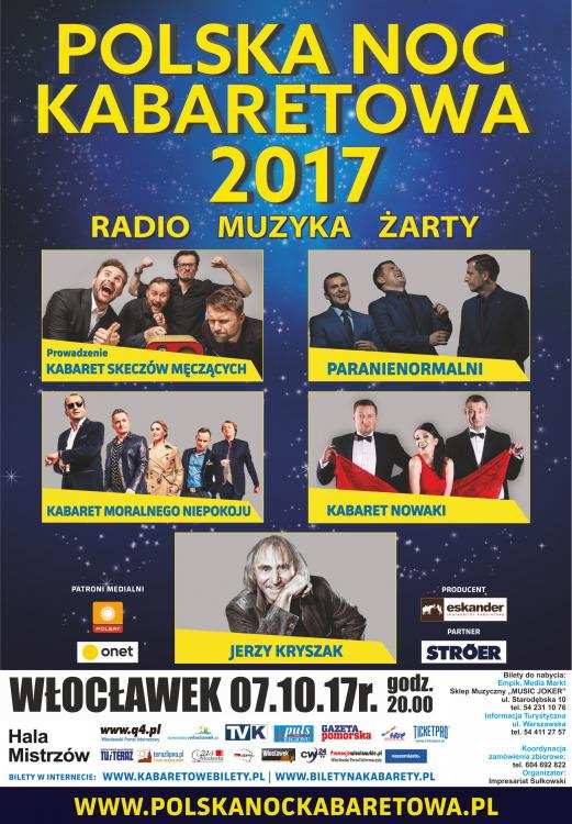 Wygraj bilety na Polską Noc Kabaretową 2017 we Włocławku [KONKURS]
