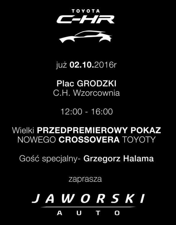 Pokaz nowej Toyoty we Wzorcowni we Włocławku. Grzegorz Halama gościem specjalnym. Przyjdź koniecznie