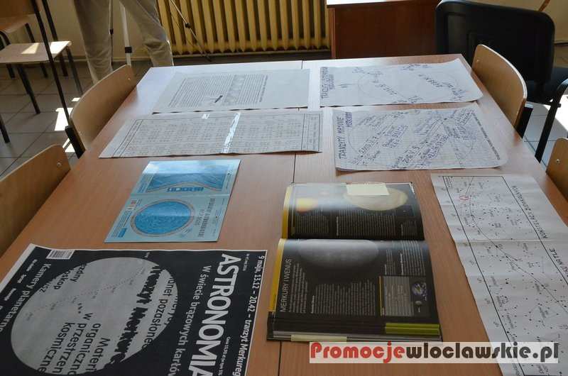 Tranzyt Merkurego na tle tarczy Słońca we Włocławku