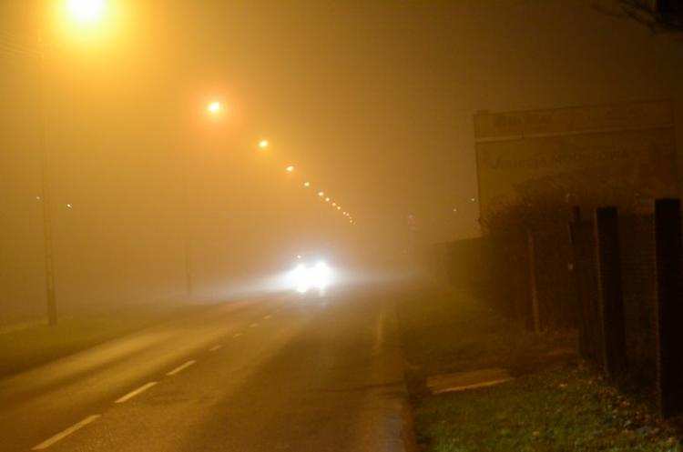 Silne mgły w naszym regionie! Widzialność do …  