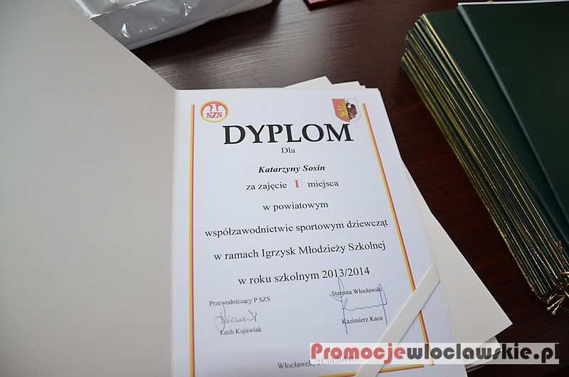 W Starostwie Powiatowym we Włocławku podsumowano sportowy rok szkolny