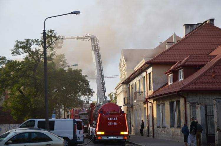 Pożar przy ul. Łęgskiej we Włocławku