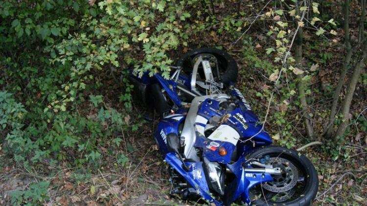 Wypadek w Brzeziu. Motocyklista w szpitalu