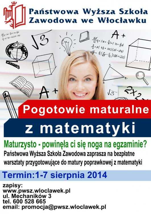 Nie zdałeś matury? Rusza pogotowie maturalne z matematyki w PWSZ